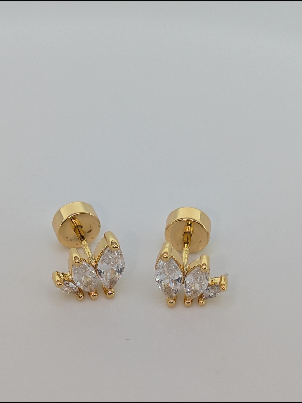 Triple Set Cubic Zirconia Earrings - Picture 1 of 2